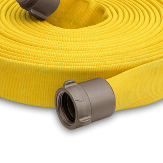 2" Single Jacket Fire Hose Threaded Fittings Yellow