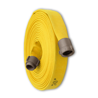 2" Single Jacket Fire Hose Threaded Fittings Yellow