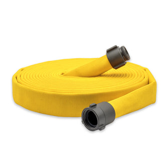 2-1/2" Double Jacket Fire Hose Threaded Fittings Yellow