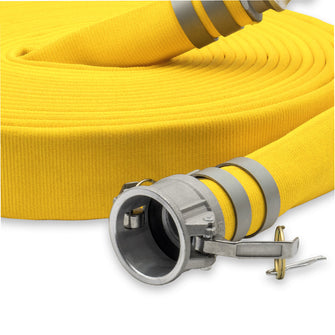 4" Double Jacket Fire Hose Camlock Fittings Yellow