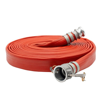 2-1/2" Rubber Fire Hose Camlock Fittings Red