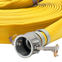 4" Rubber Fire Hose Camlock Fittings Yellow