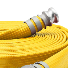 5" Rubber Fire Hose Camlock Fittings Yellow
