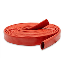 1-1/2" Rubber Fire Hose Uncoupled Red