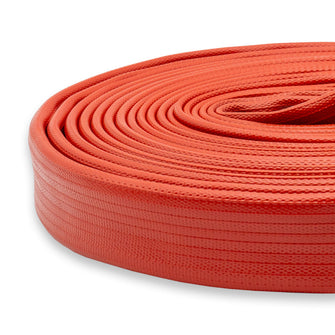 4" Rubber Fire Hose Uncoupled Red