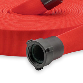 2" Single Jacket Fire Hose Threaded Fittings Red