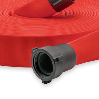 2-1/2" Single Jacket Fire Hose Threaded Fittings Red