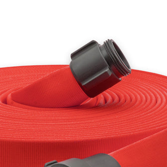 1-1/2" Single Jacket Fire Hose Threaded Fittings Red